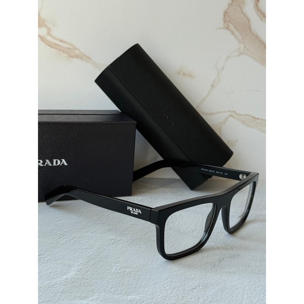 NEW Prada PR C03V Black Unisex Eyeglasses Frames - Picture 5 of 6